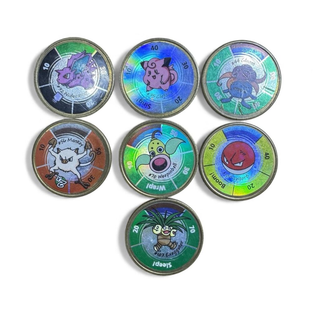 Vintage 1999 Pokemon Hasbro Battling Coin Lot
